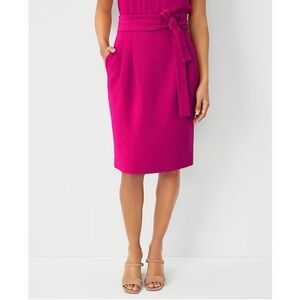 Ann Taylor Paperbag Tie Waist Pencil Skirt